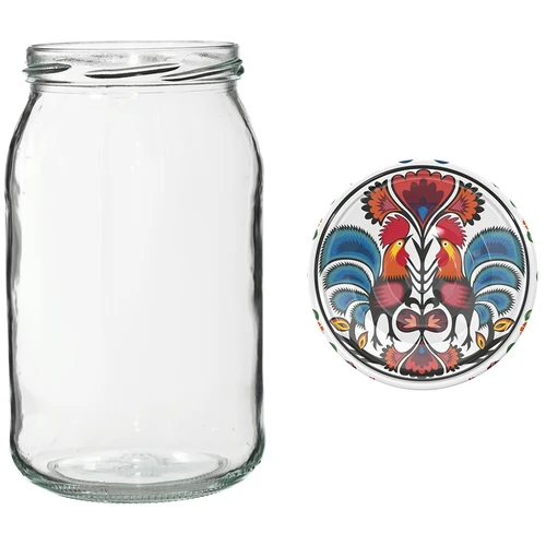 Pot TO 900 ml met gekleurd deksel fi82/6 - 6 stuks - 9