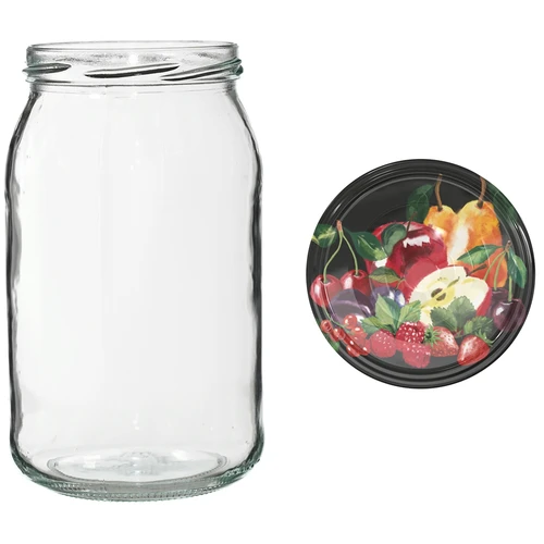Pot TO 900 ml met gekleurd deksel fi82/6 - 6 stuks - 11