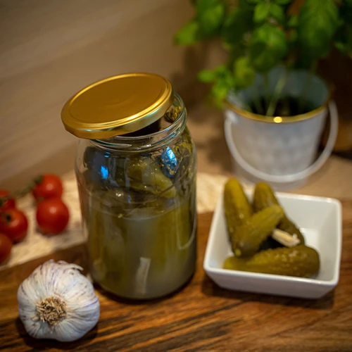 Pot TO 900 ml met gouden deksel fi 82/6 - 6 stuks. - 10