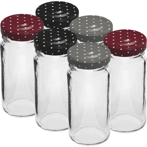 Pot TO 90ml met gekleurde dek. fi43 - 6st.