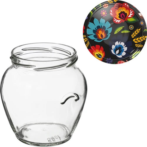 Pot TO Amfora 580 ml met gekleurde deksel fi82/6-6st. - 9