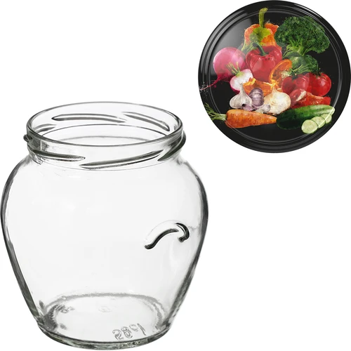 Pot TO Amfora 580 ml met gekleurde deksel fi82/6-6st. - 12