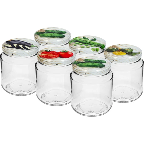 Pot TO, dikke 580ml met gekleurd deksel fi82/6, 6 stuks - 2
