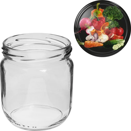 Pot TO Gurken 425 ml met gekleurde deksel fi 82/6 - 6 stuks - 5