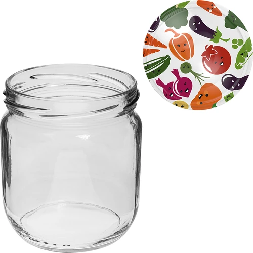 Pot TO Gurken 425 ml met gekleurde deksel fi 82/6 - 6 stuks - 7