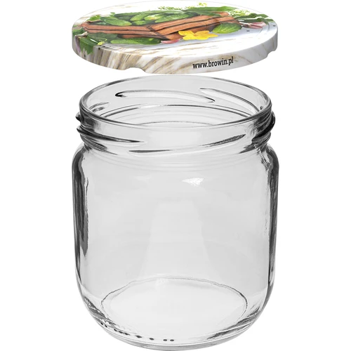 Pot TO Gurken 425 ml met gekleurde deksel fi 82/6 - 6 stuks - 2
