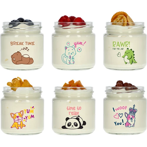 Pot voor kinderen twist off 212ml met opdruk en deksel fi 66/4, 6 stuks - 4
