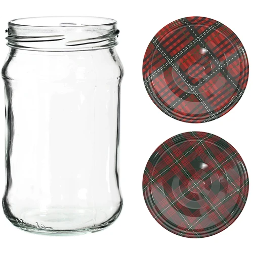 Potten 300 ml met gekleurd deksel fi 66 - 6 stuks - 3