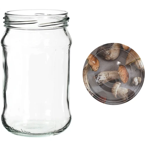 Potten 300 ml met gekleurd deksel fi 66 - 6 stuks - 5