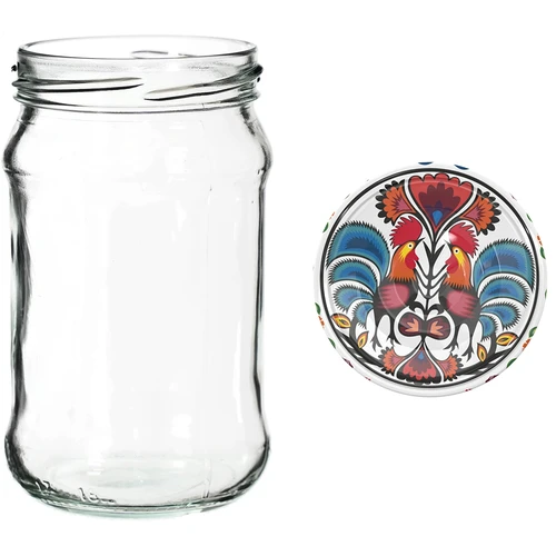 Potten 300 ml met gekleurd deksel fi 66 - 6 stuks - 6