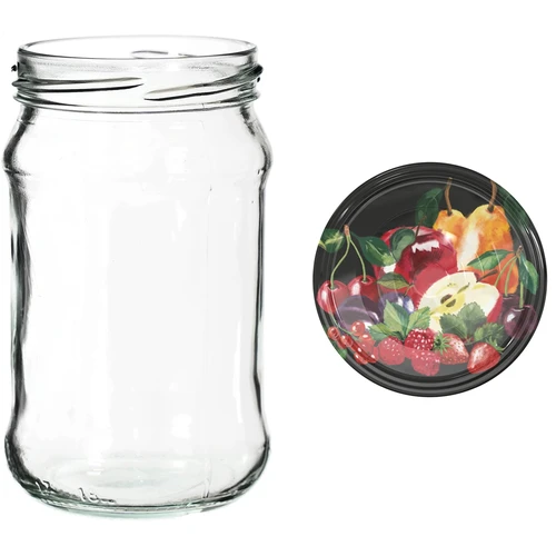 Potten 300 ml met gekleurd deksel fi 66 - 6 stuks - 7