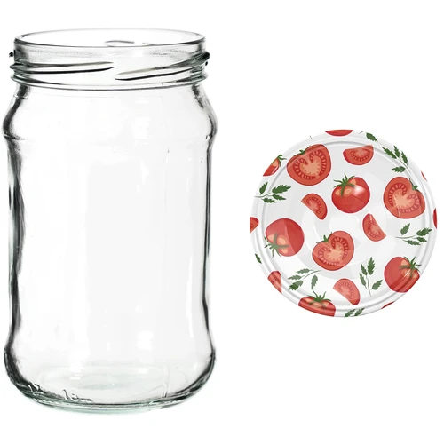 Potten 300 ml met gekleurd deksel fi 66 - 6 stuks - 9