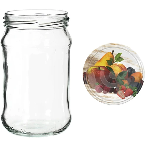 Potten 300 ml met gekleurd deksel fi 66 - 6 stuks - 4