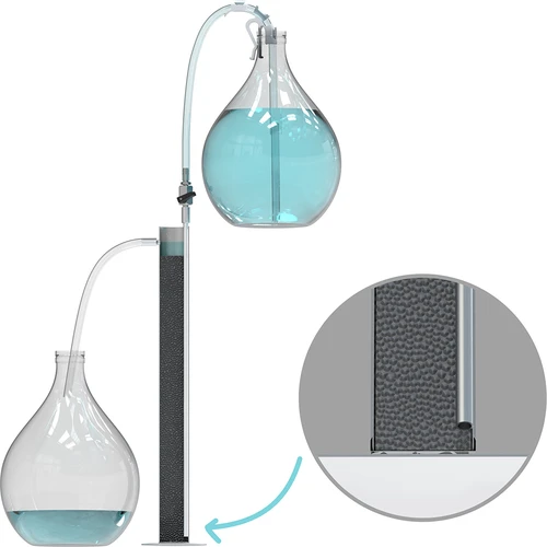 Premium filtratiekolom van roestvrij staal, inclusief accessoires en actieve kool - 11