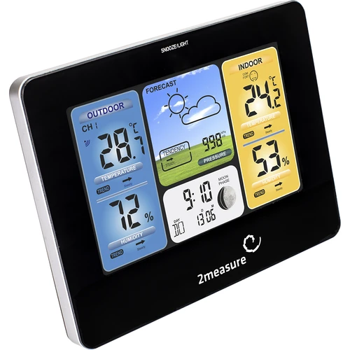 RCC Weerstation – elektronisch, verlicht, draadloos, sensor, zwart - 6
