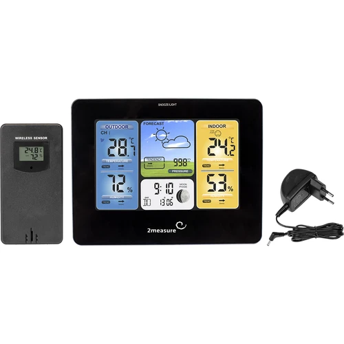 RCC Weerstation – elektronisch, verlicht, draadloos, sensor, zwart - 2