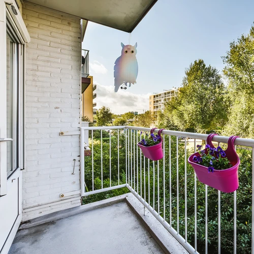 Reflecterende vogelafschrikhanger - uil met belletjes - 11