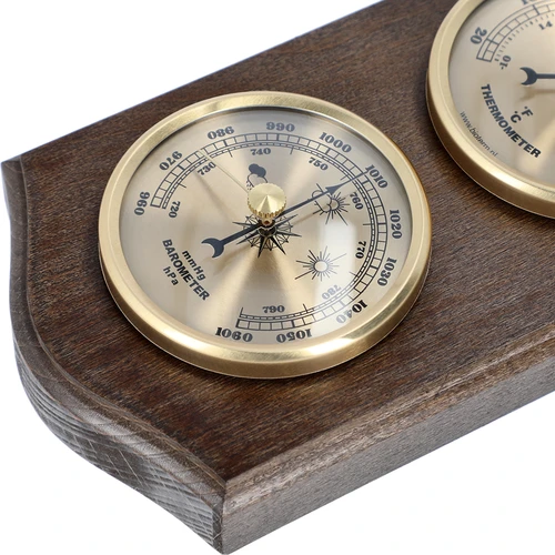 Retro weerstation - venge kleur met gouden wijzerplaten - 3
