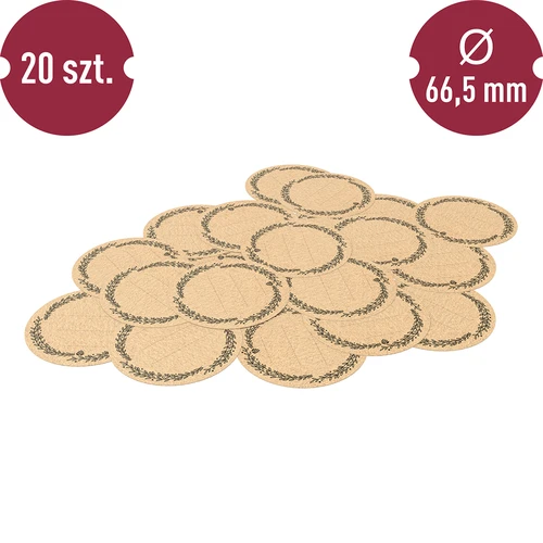 Ronde etiketten fi 66,5mm voor deksels/potten - 20 stuks - 3
