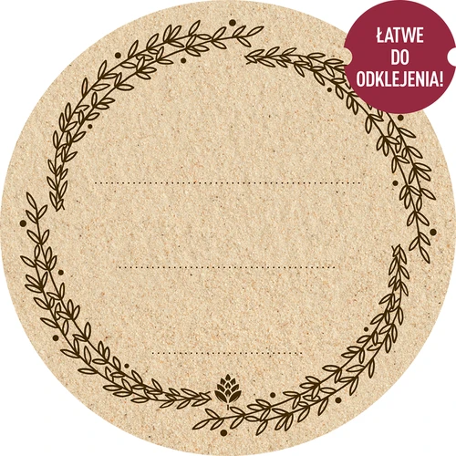 Ronde etiketten fi 66,5mm voor deksels/potten - 20 stuks
