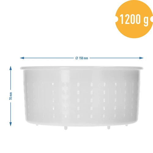 Ronde kaasvorm Ø15 x 7cm voor 1200 g - 7