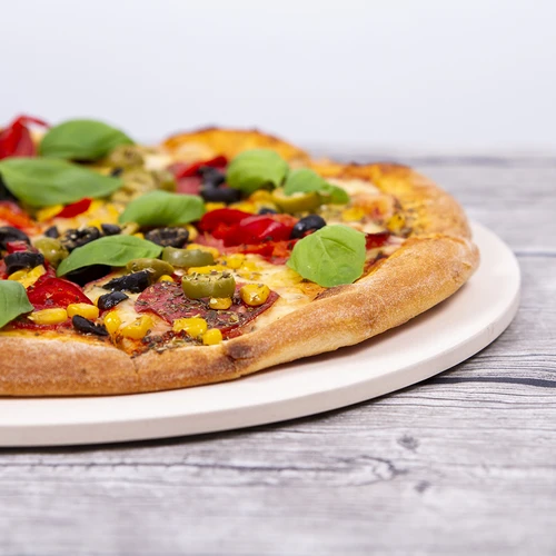 Ronde pizzasteen, gemaakt van cordieriet, diameter 33 cm - 19