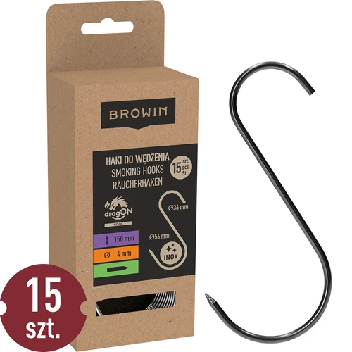 Rookhaken - S-vorm, gescherpt 4 mm x 150 mm, 15 st.