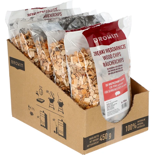 Rookhoutsnippers voor roken/grillen van varkensvlees – mix (70% elzen, 30% beuken), 450 g, klasse 10 - 2