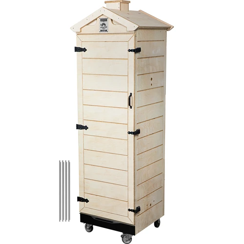 Rookkamer van gecertificeerd multiplex, frameloos, 320 L, met wielen