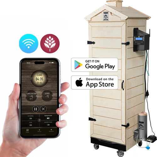 dragON PLYWOOD NATURE rookoven – frameloos, modulair, met Wi‑Fi‑controller, 320L