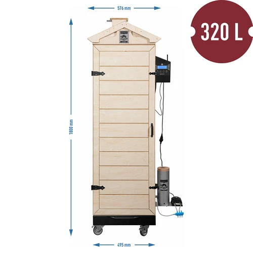 dragON PLYWOOD NATURE rookoven – frameloos, modulair, met Wi‑Fi‑controller, 320L - 8