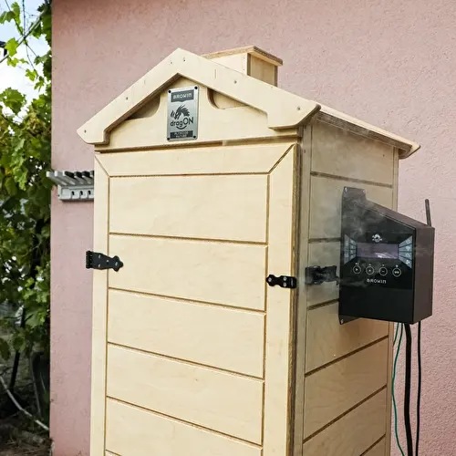 dragON PLYWOOD NATURE rookoven – frameloos, modulair, met Wi‑Fi‑controller, 320L - 9