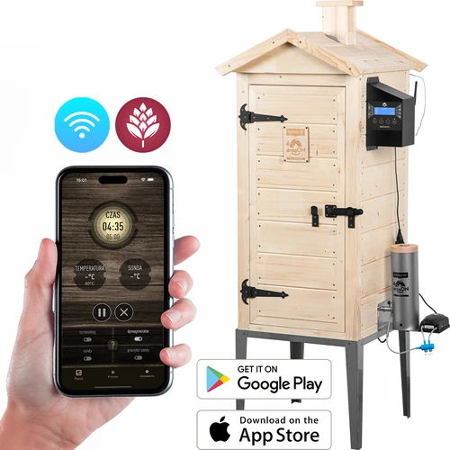 Rookoven met Wi‑Fi, 200 L – dragON WOOD 100IQ met elektrische verwarmingsmodule en regelaar