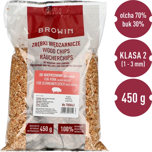 Rookhoutsnippers (70% els + 30% beuk), klasse 2, 450 g x5 - 3
