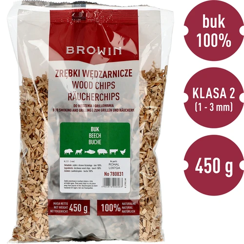 Rooksnippers voor roken en grillen, beuk, 450 g, klasse 2 - 3