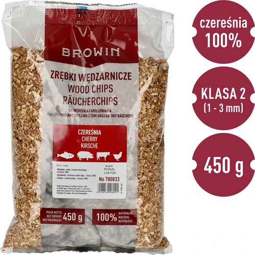Rooksnippers voor roken/grillen, kersenhout, 450 g, kl. 2 - 3