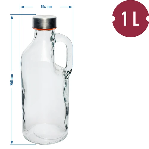 Samurai Fles - met dop en handvat 1L - 2