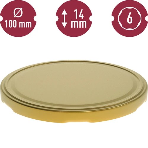 Schroefdop fi 100 goud - 10 stuks - 3