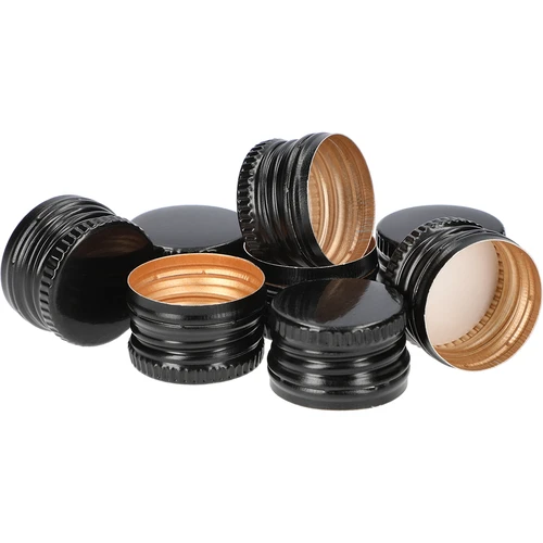 Schroefdop voor flessen fi 28/18 mm - zwart, 8 stuks.