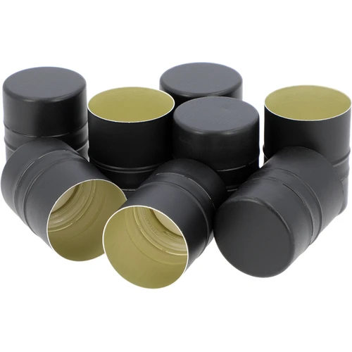 Schroefdop voor flessen fi28/38, zwart, 8 stuks.