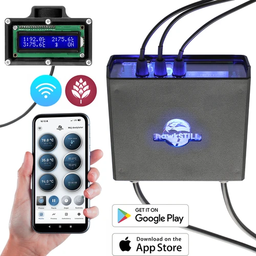 Set hawkSTILL Wi-Fi IQ – destillatiethermometer met Wi-Fi en display