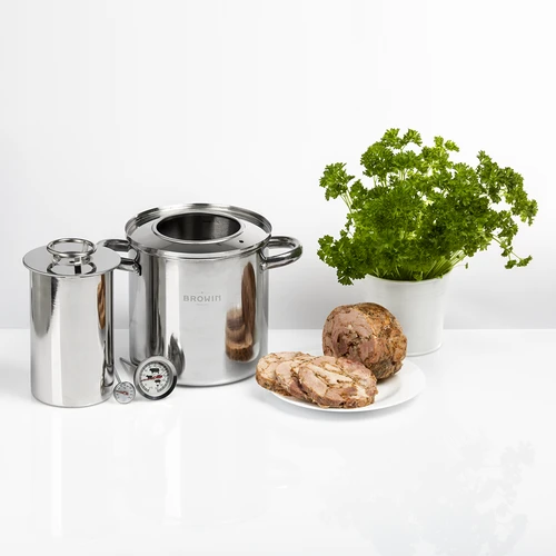Set met watermantel - hamkoker 1,5 kg + pan - 19