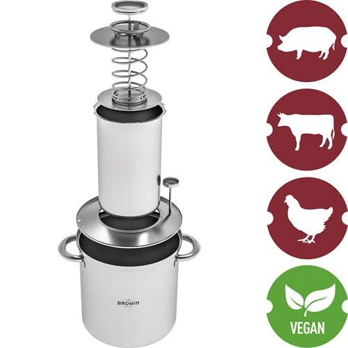 Set met watermantel - hamkoker 1,5 kg + pan - 8