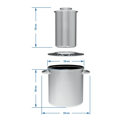 Set met watermantel - hamkoker 1,5 kg + pan - 15