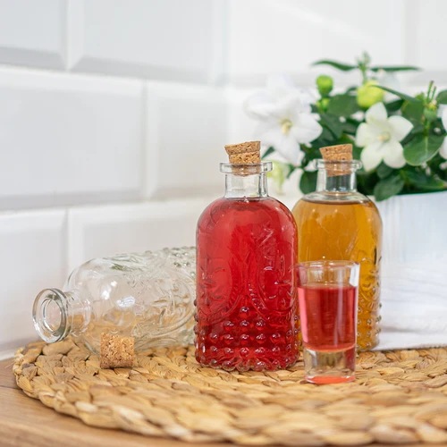 Set van flesjes met kurken, 240 ml - 4 stuks - 8