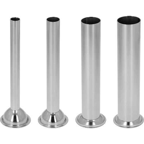 Set vultrechters van roestvrij staal voor verticale worstenvullers van Browin, 3, 5, 7 L, 4 st.