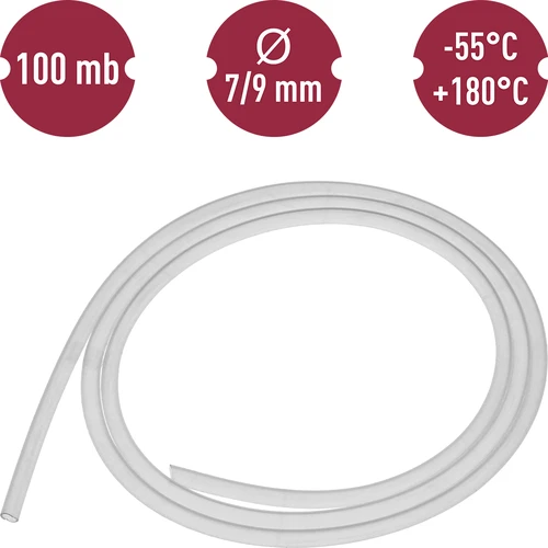 Siliconenslang fi 7/9mm -55 +180°C mb - 2