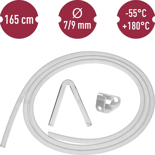 Siliconenslang fi 7/9mm - temp. -55 +180°C - 6