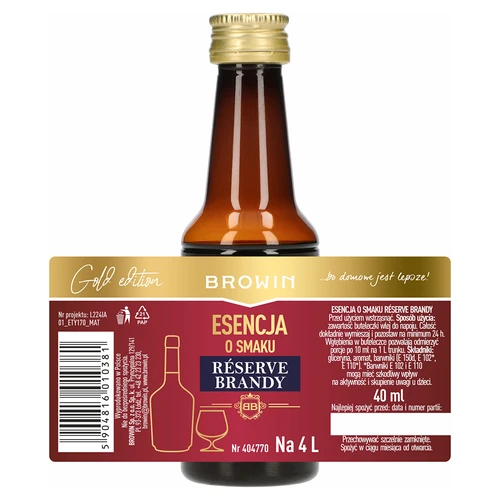 Smaakessentie Reserve Brandy, 40 ml, voor 4 L - 4