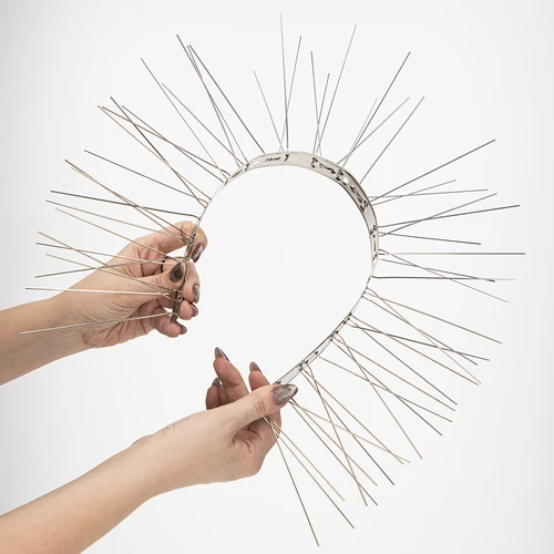 Spikes voor vogels, op metalen strip, 10 stuks - 6